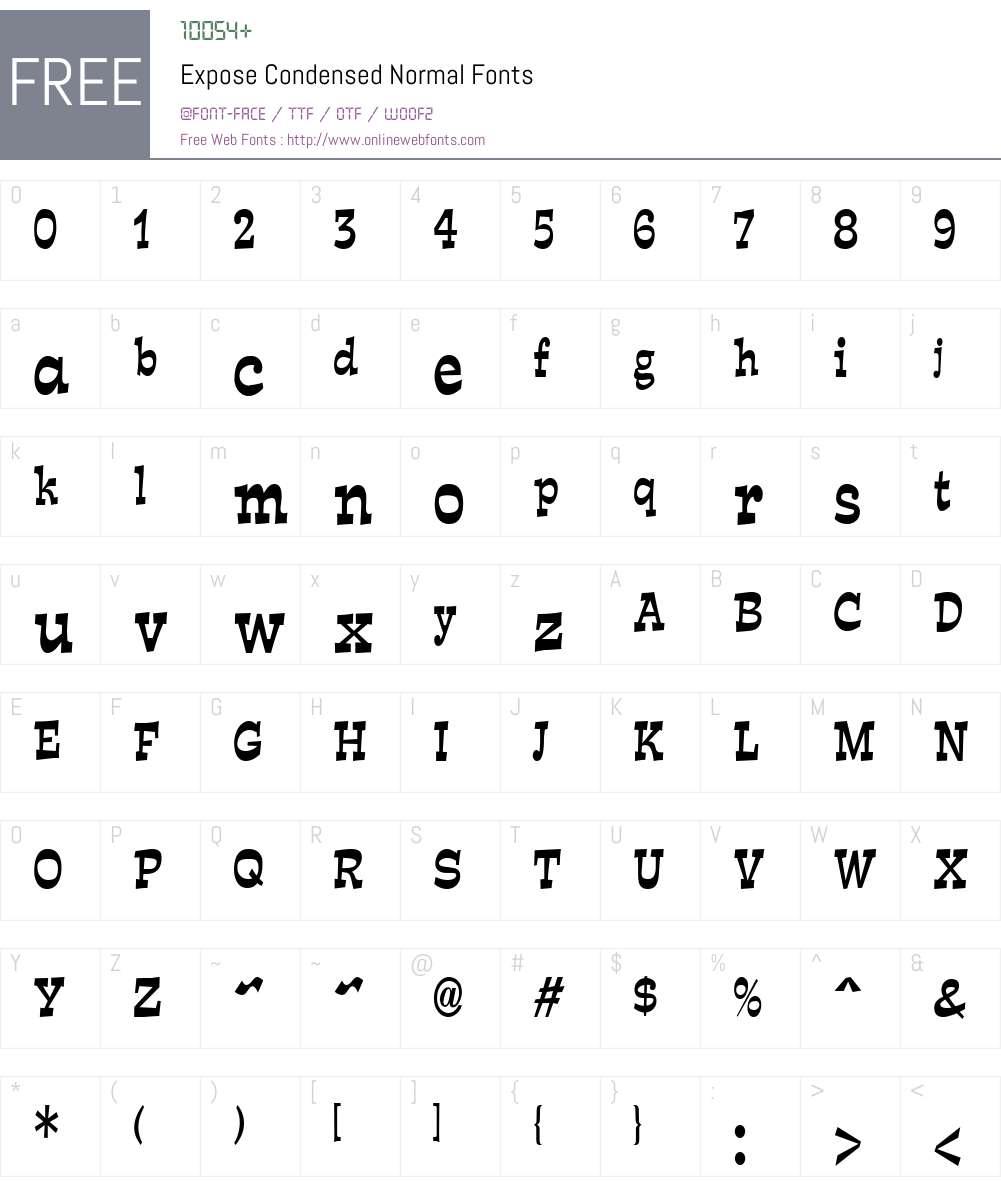 Expose Condensed Font Screenshots