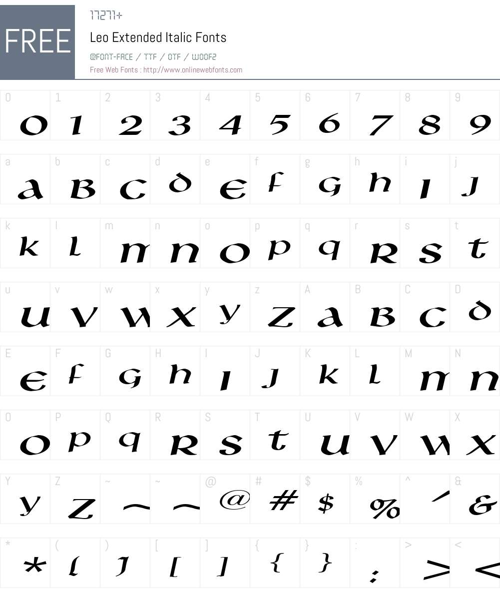 Leo Extended Font Screenshots