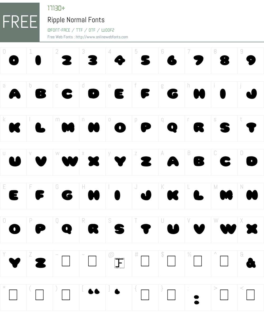 Ripple Font Screenshots
