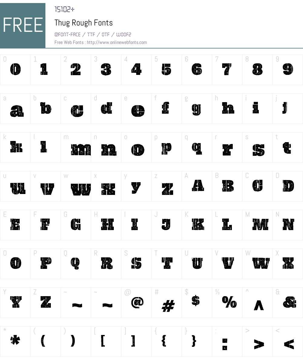 Thug Rough Font Screenshots