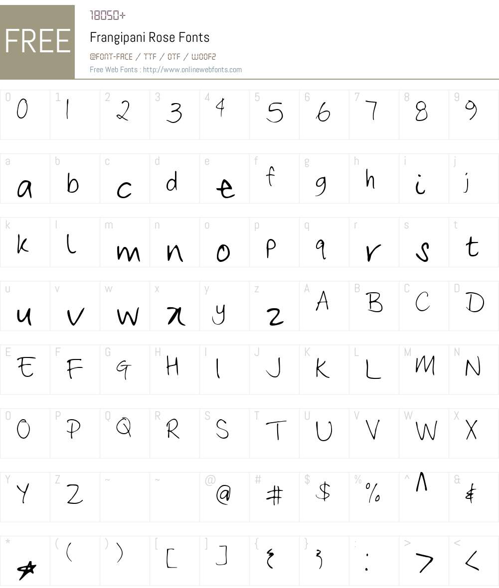 Frangipani Rose Font Screenshots