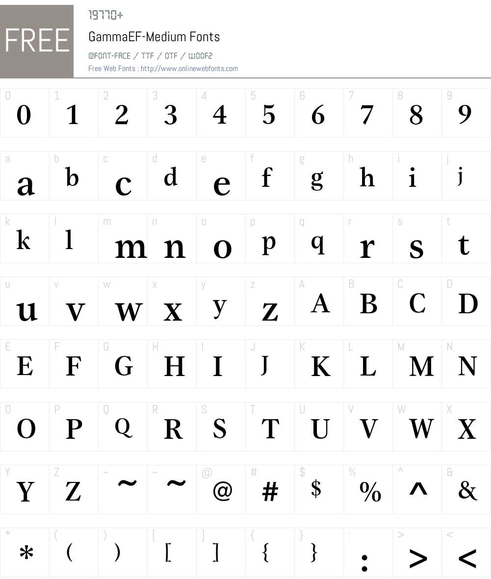 GammaEF Font Screenshots