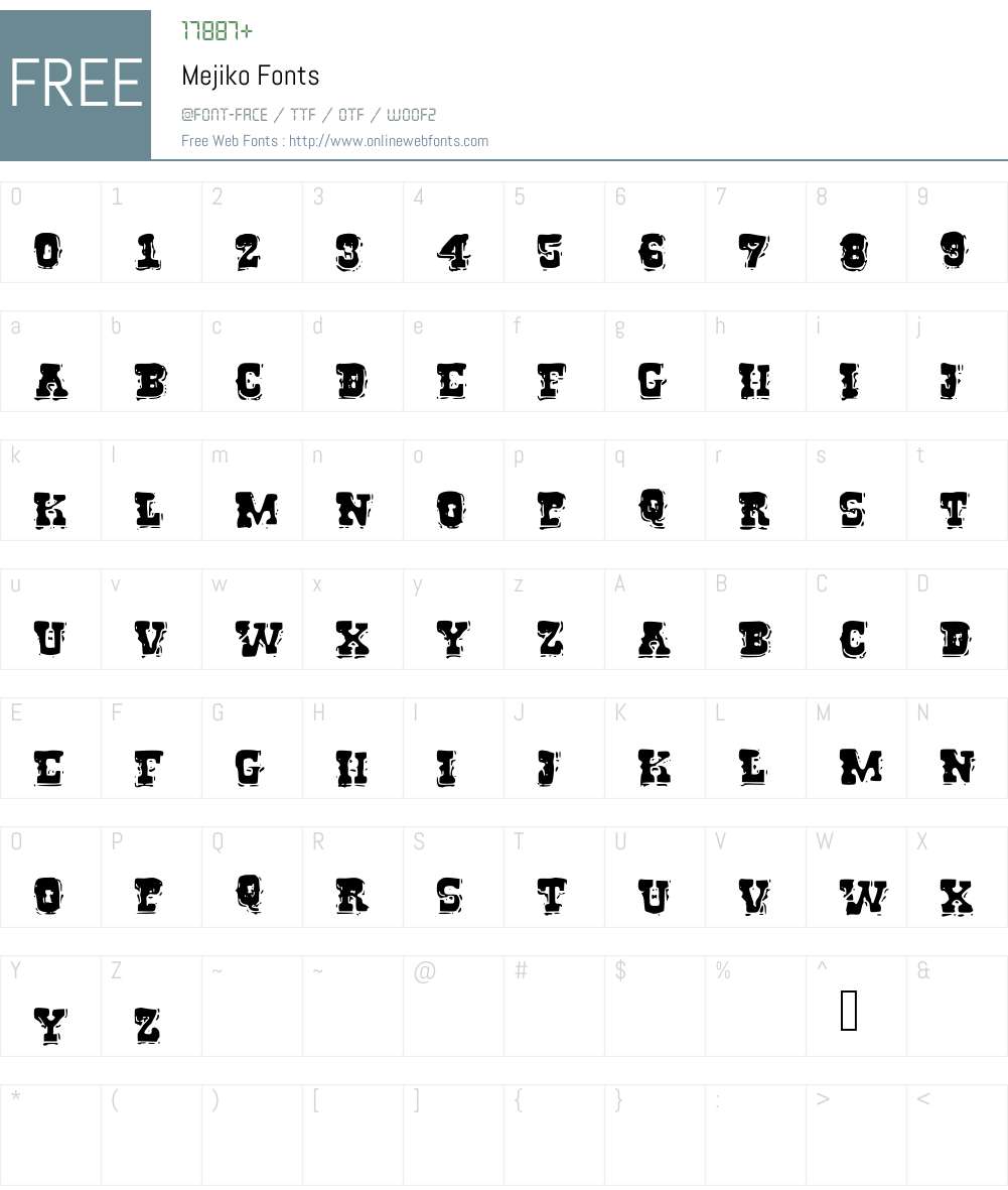 Mejiko Font Screenshots