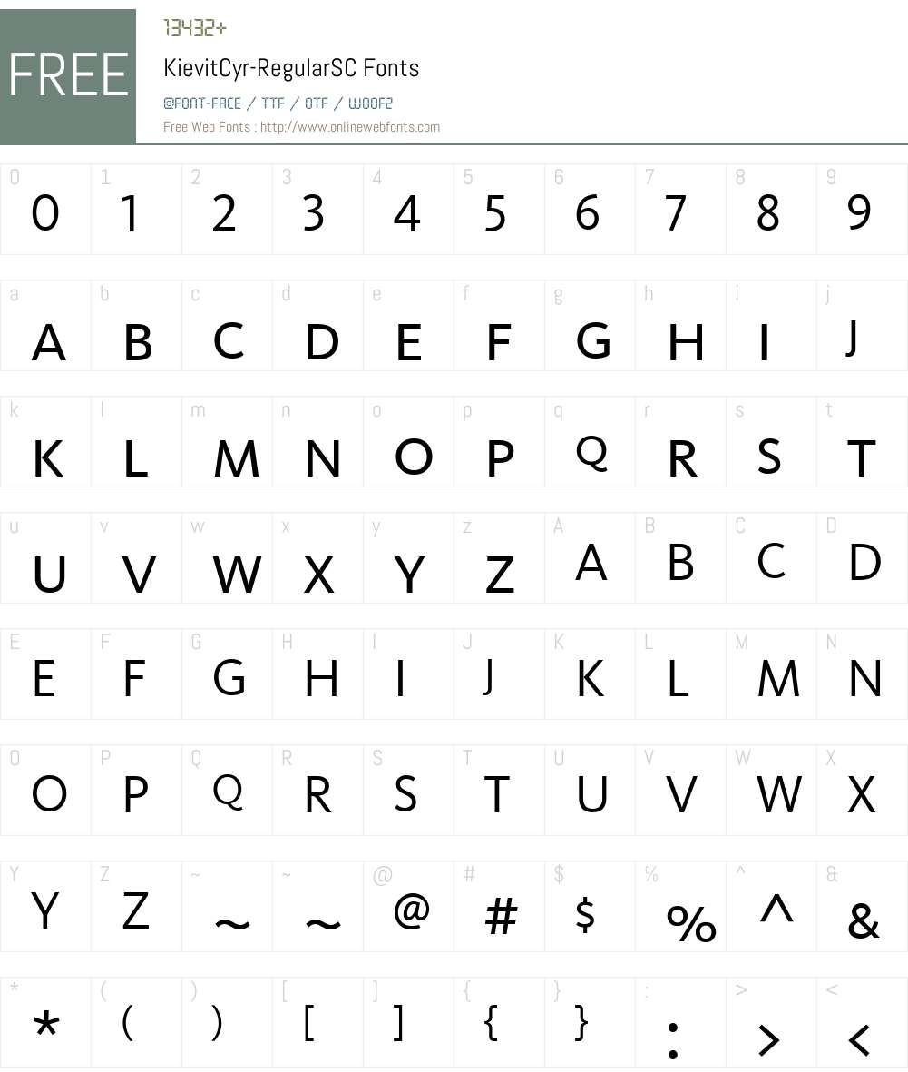 KievitCyr-RegularSC Font Screenshots
