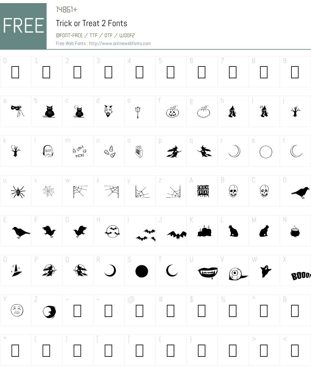 Trick or Treat 2 Font Screenshots
