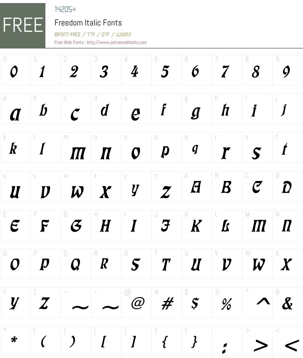 Freedom Font Screenshots
