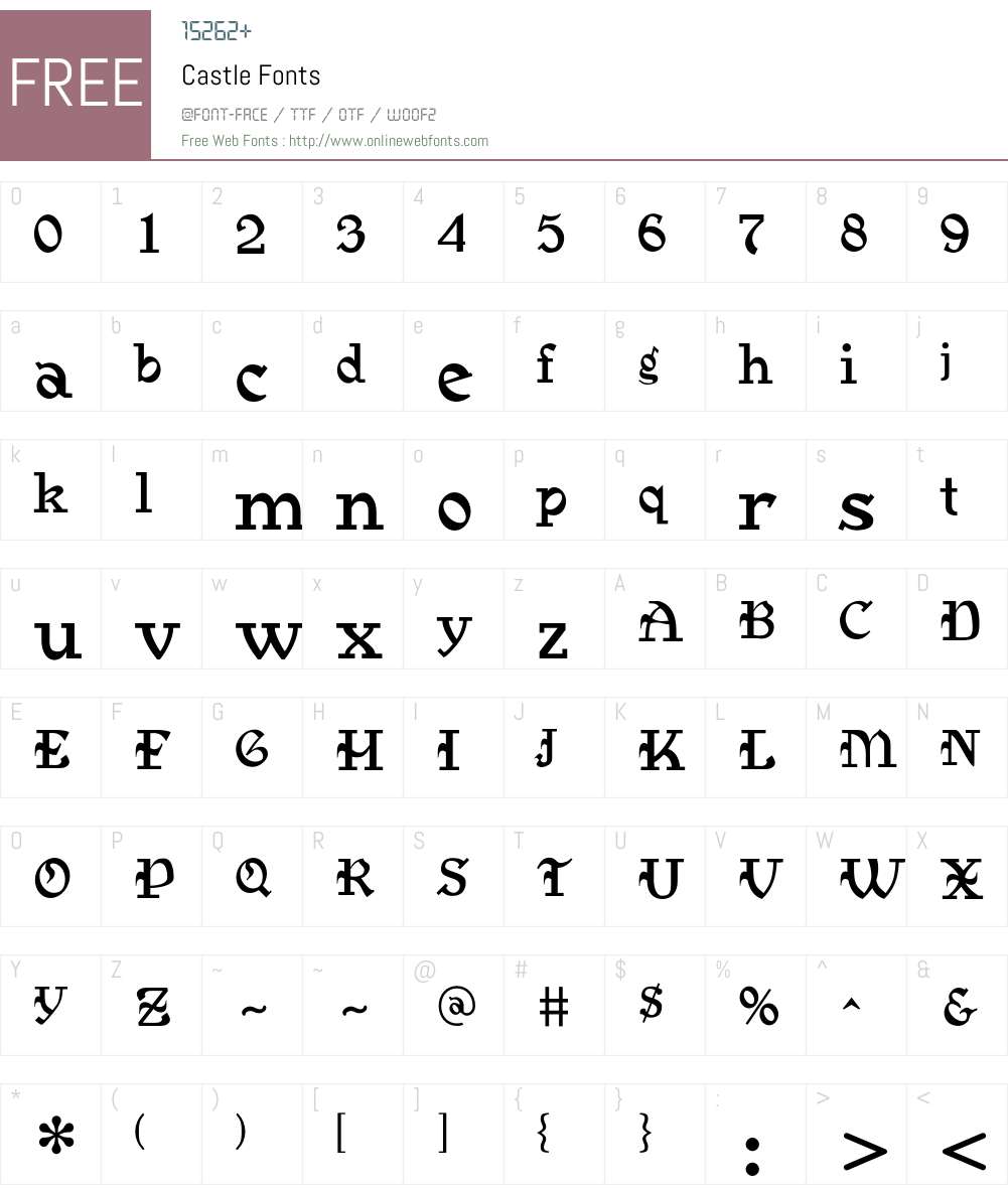 Castle Font Screenshots