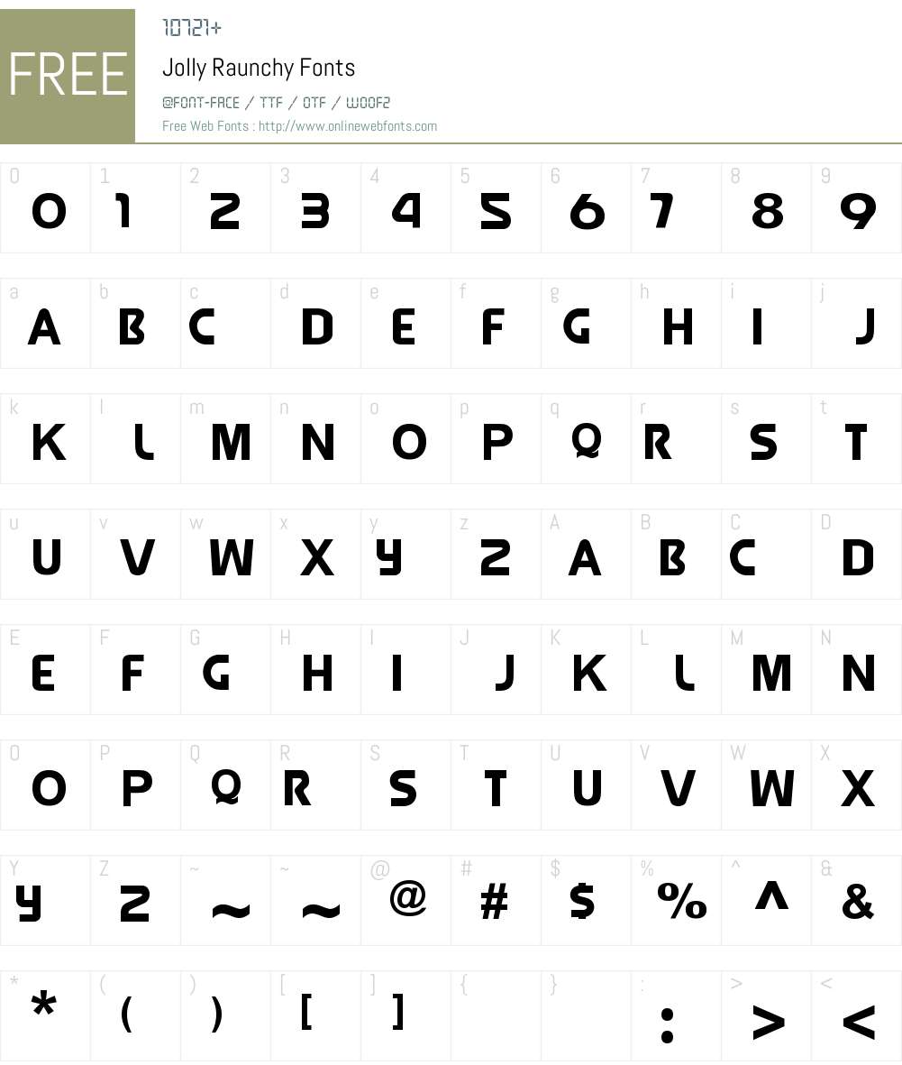 Jolly Raunchy Font Screenshots