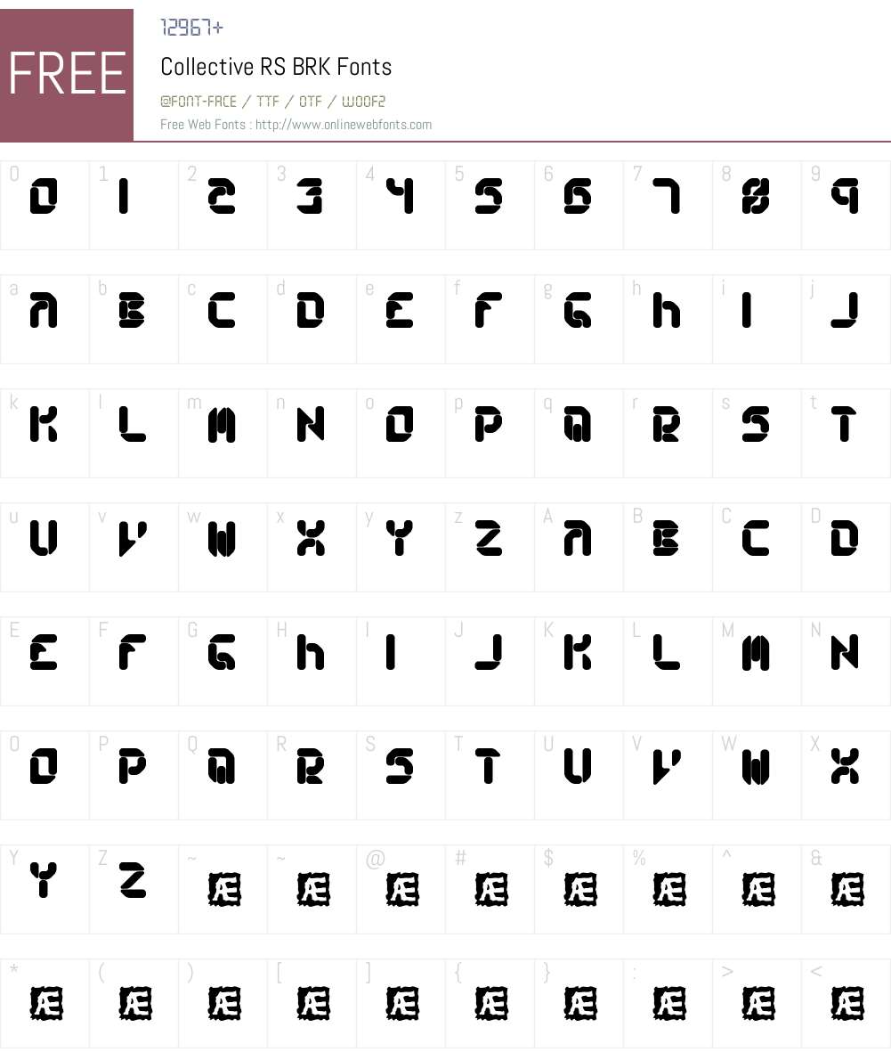 Collective RS BRK Font Screenshots