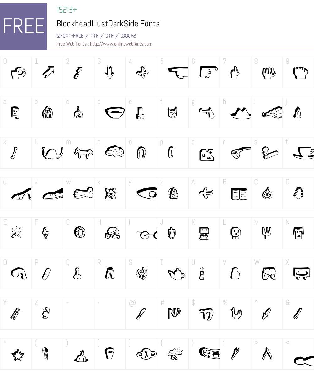 Blockhead Font Screenshots