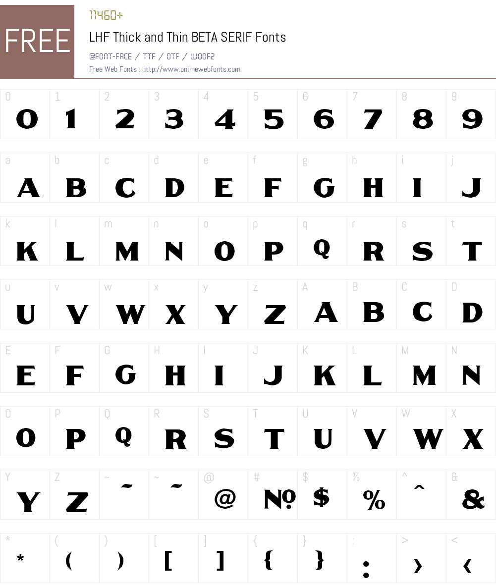 LHF Thick and Thin BETA Font Screenshots