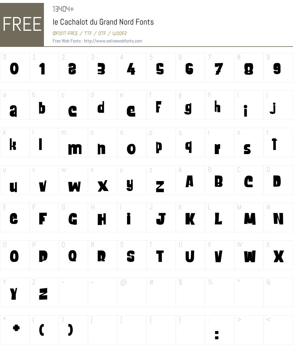 le Cachalot du Grand Nord Font Screenshots