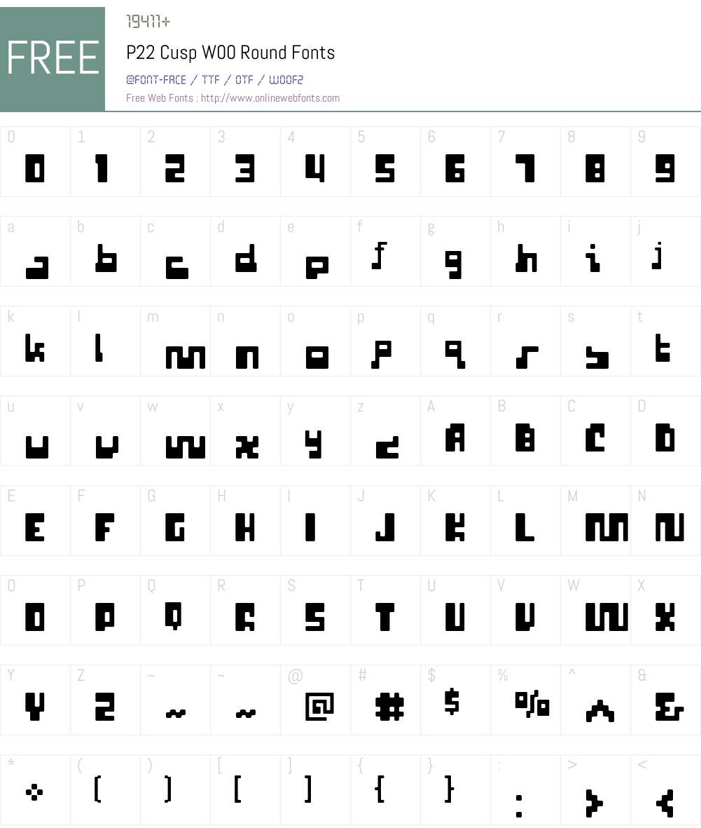 P22 Cusp Font Screenshots
