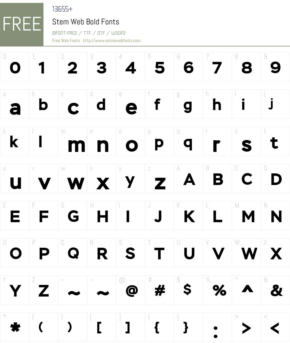 Stem Web Bold Font Screenshots