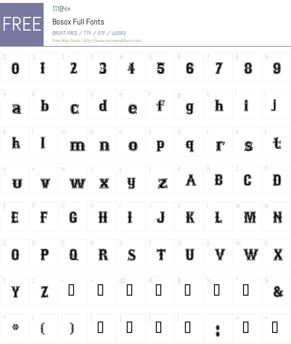 Bosox Full Font Screenshots