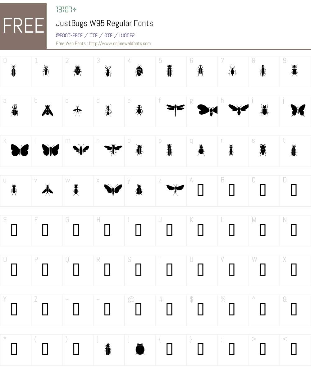 JustBugs Font Screenshots
