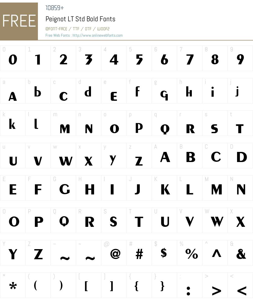 Peignot LT Std Font Screenshots