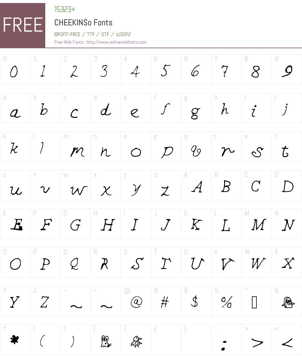 CHEEKINSo Font Screenshots