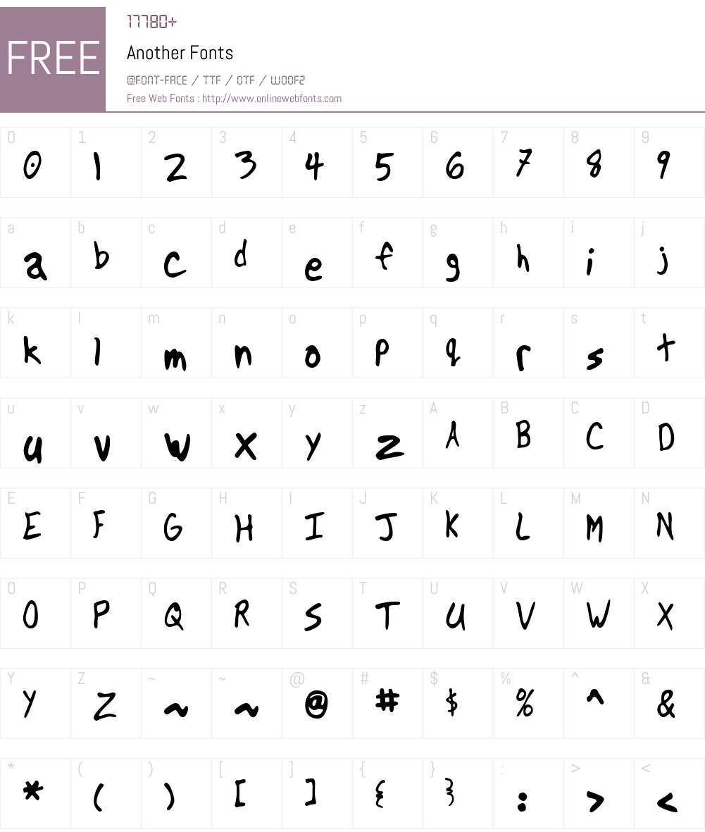 Another Font Screenshots