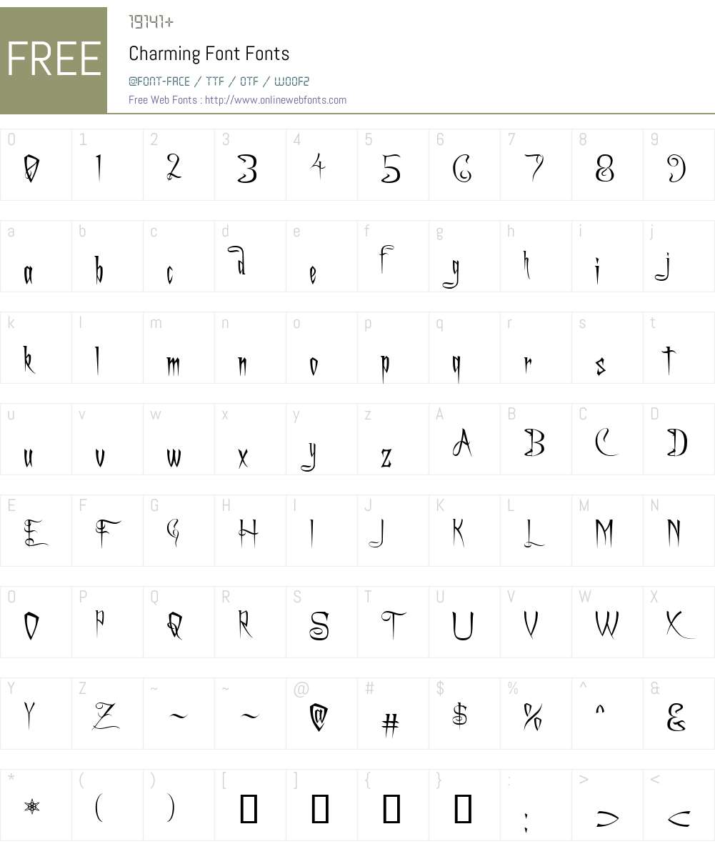 Charming Font Font Screenshots