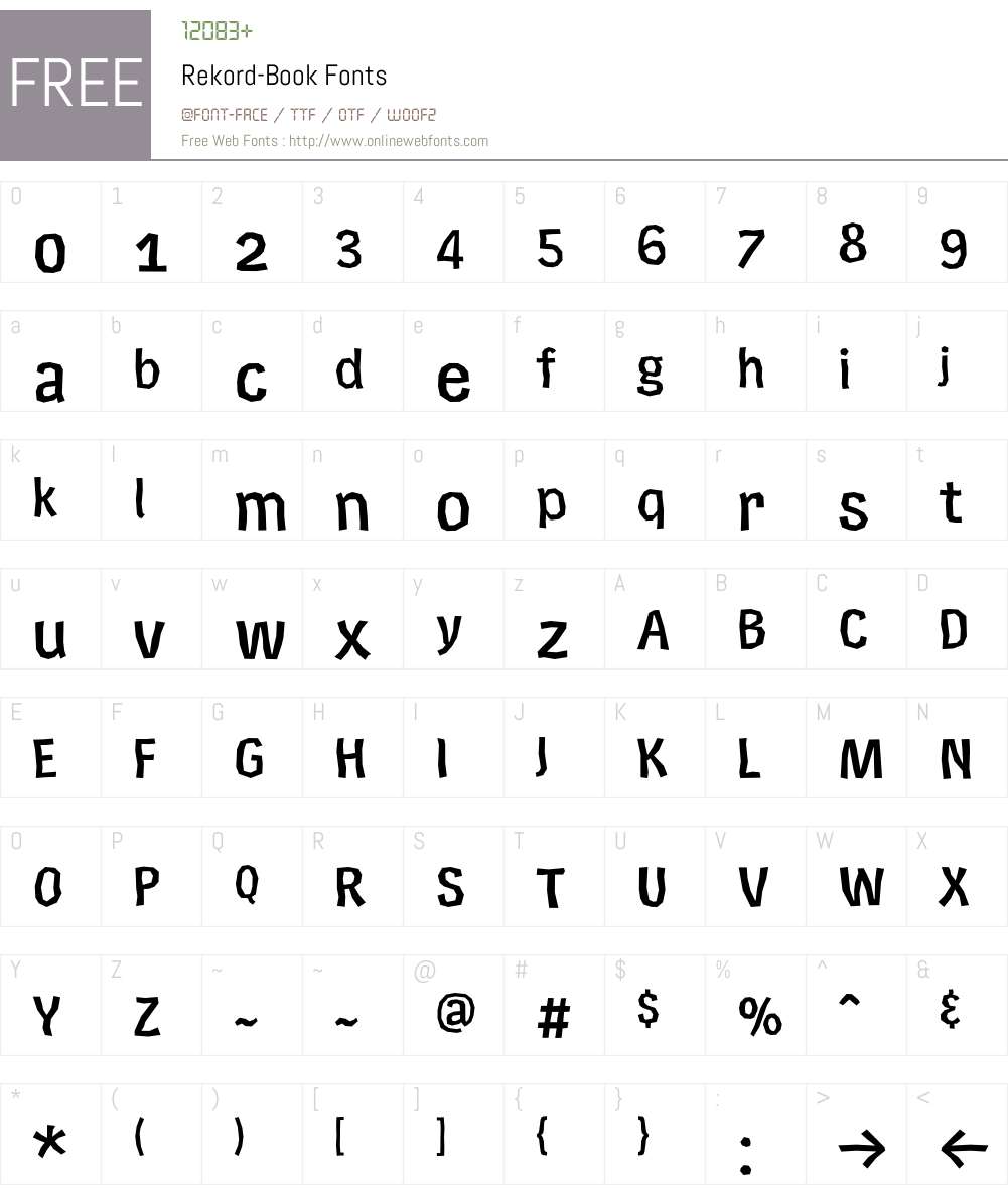 Rekord Font Screenshots