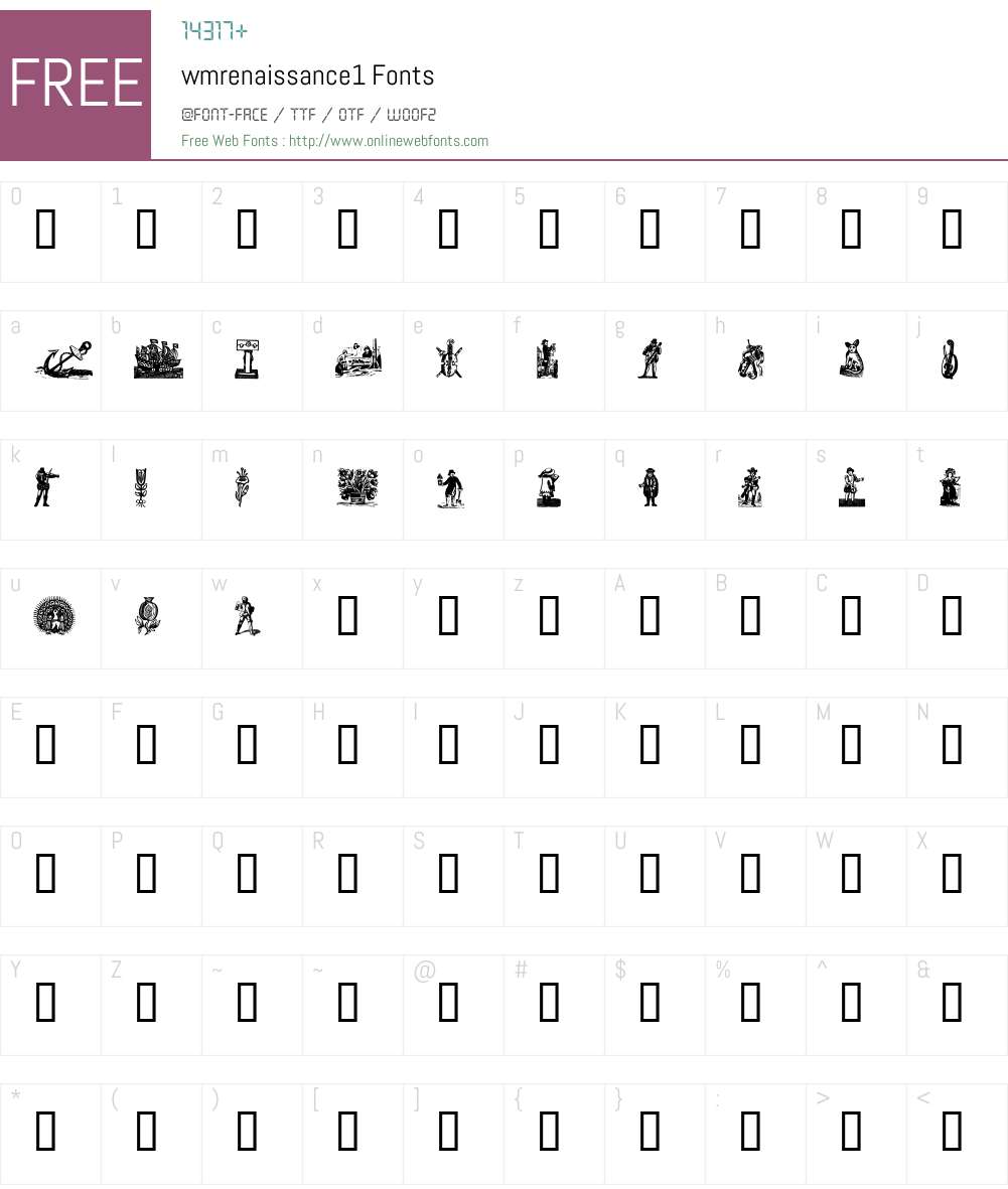 wmrenaissance1 Font Screenshots