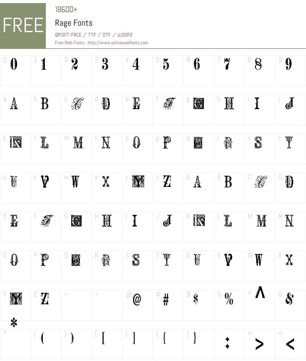 Rage Font Screenshots
