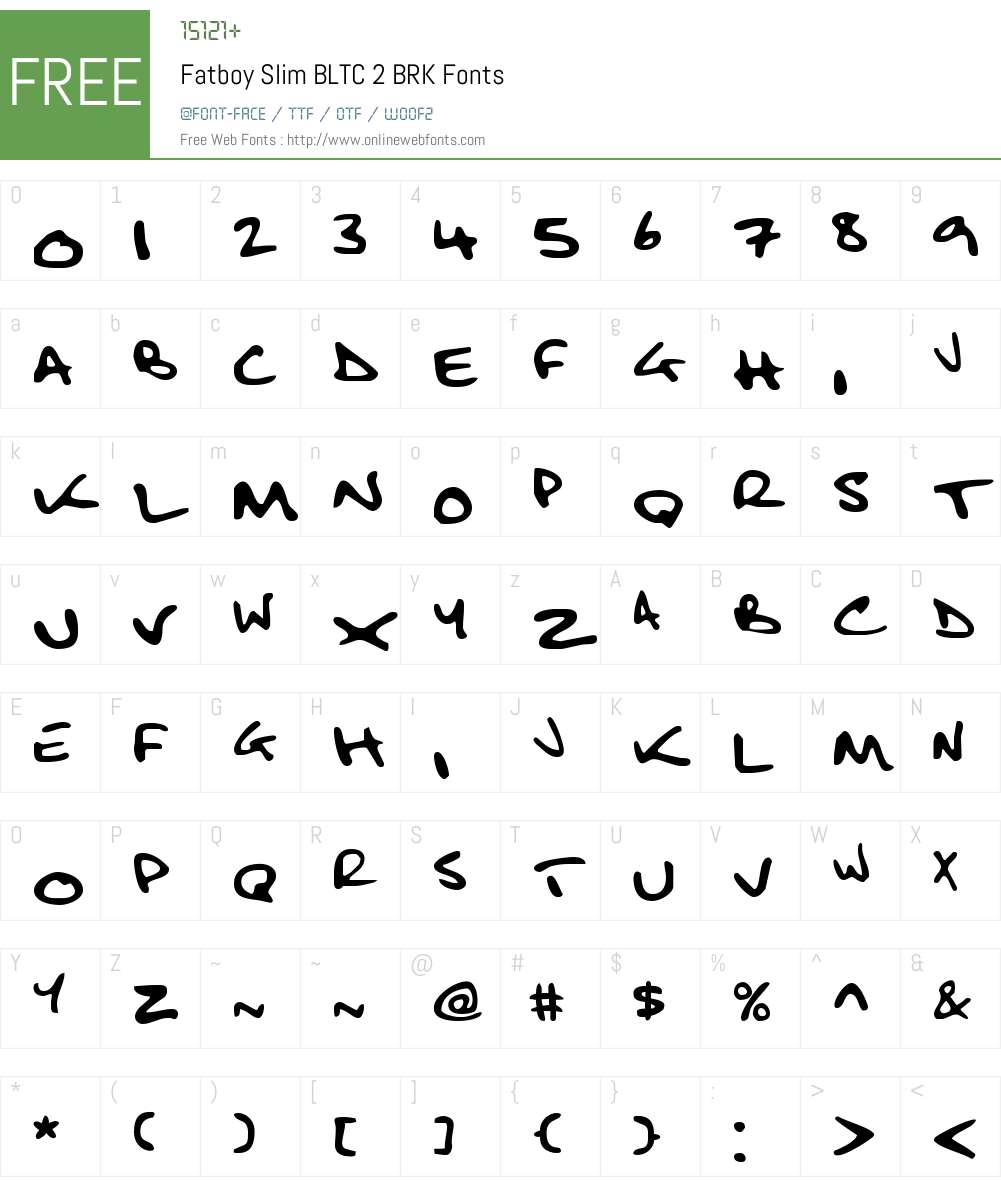 Fatboy Slim BLTC 2 BRK Font Screenshots