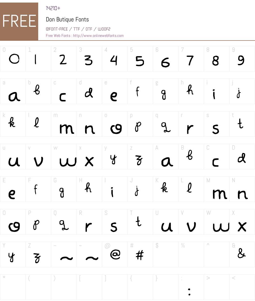 Don Butique Font Screenshots