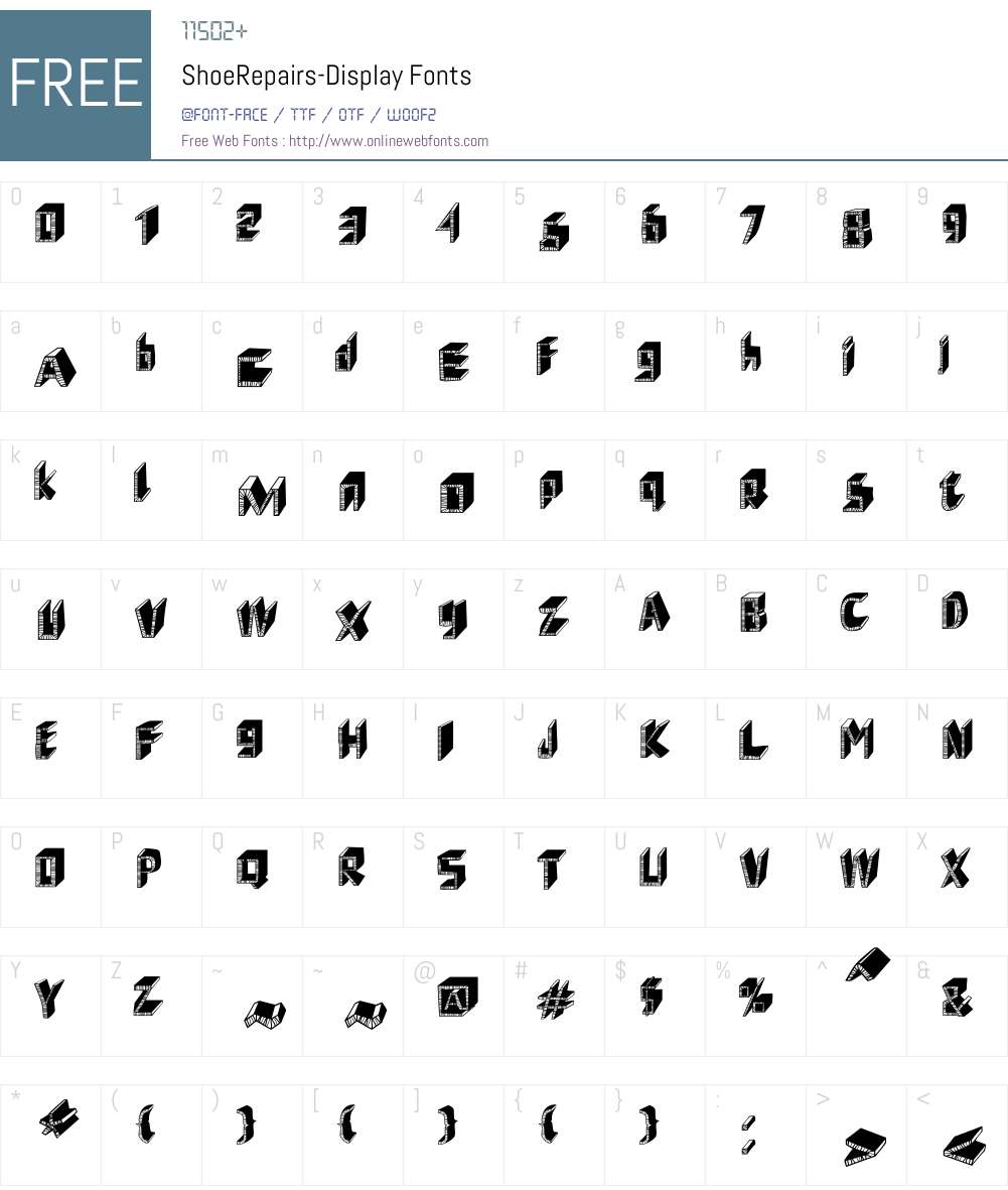 ShoeRepairs Font Screenshots