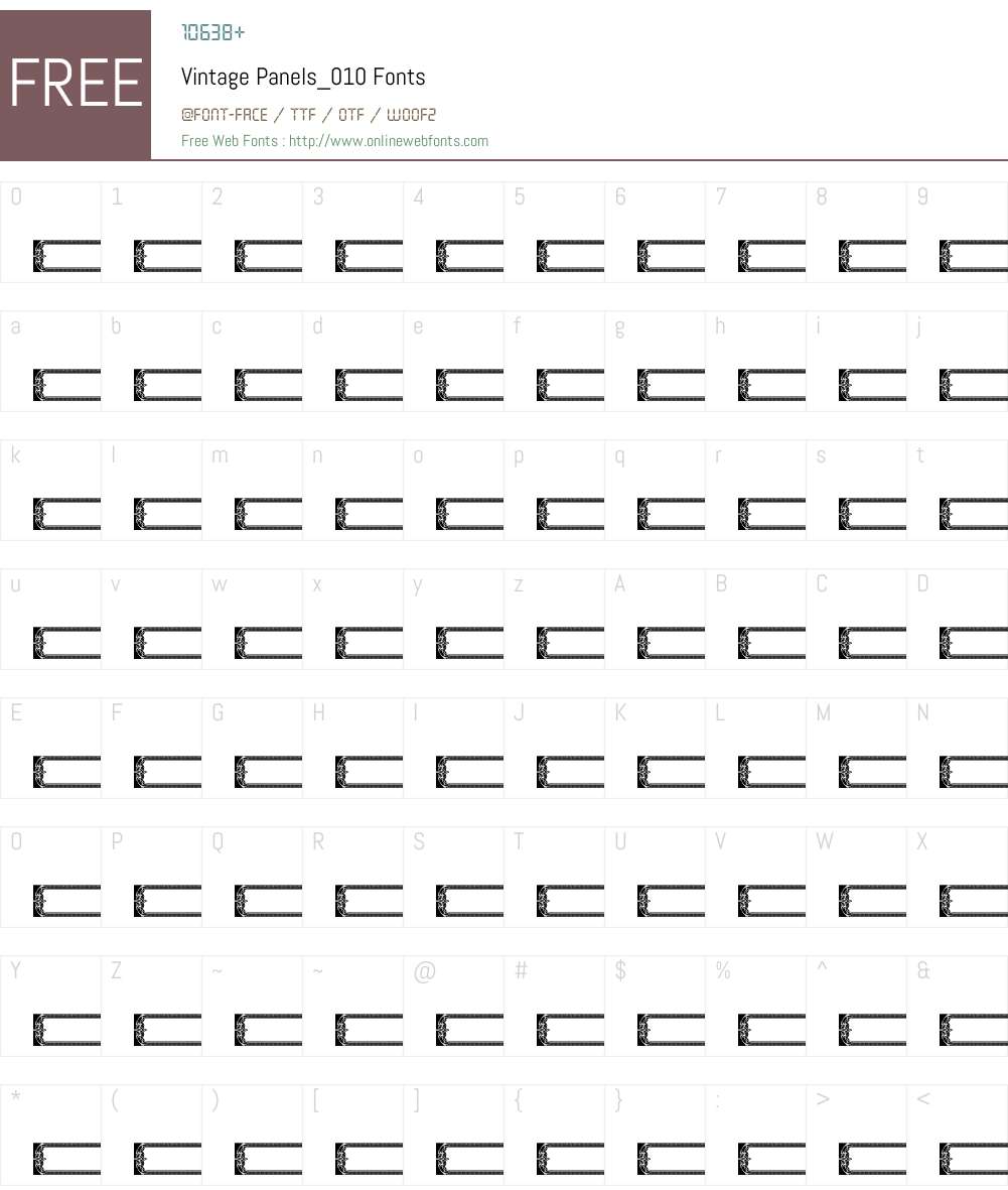 Vintage Panels_010 Font Screenshots