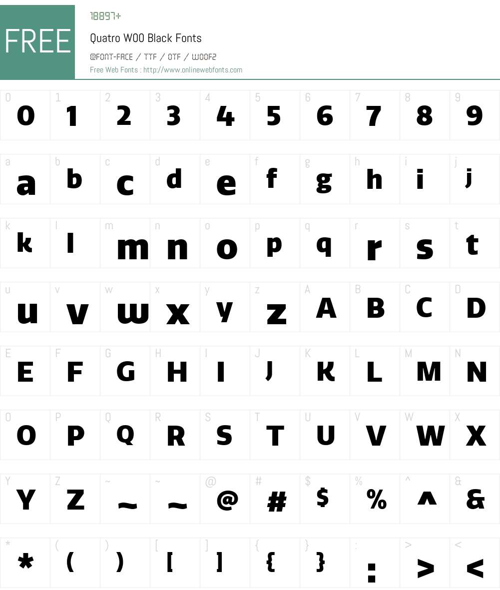 Quatro Sans Font Screenshots