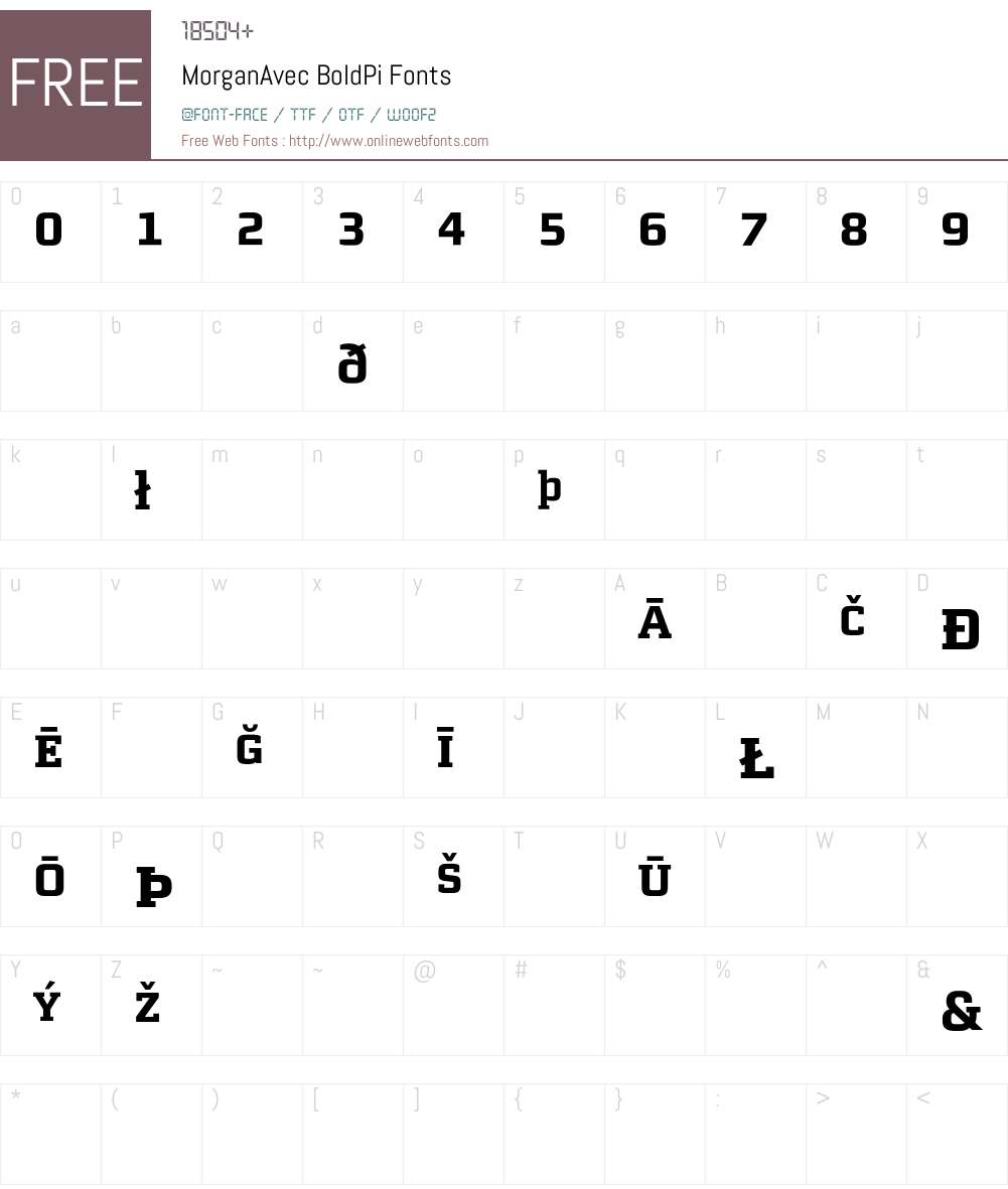 MorganAvec Font Screenshots