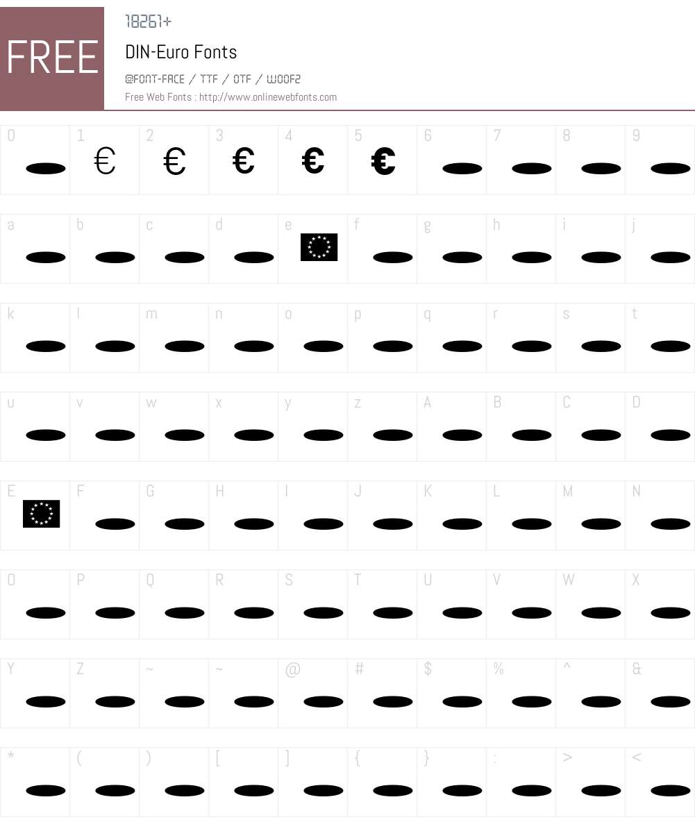 DIN Font Screenshots