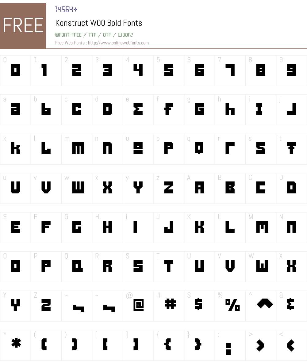 Konstruct Font Screenshots