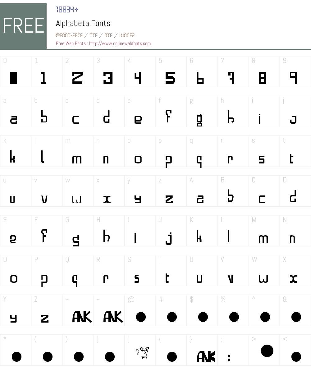 Alphabeta Font Screenshots