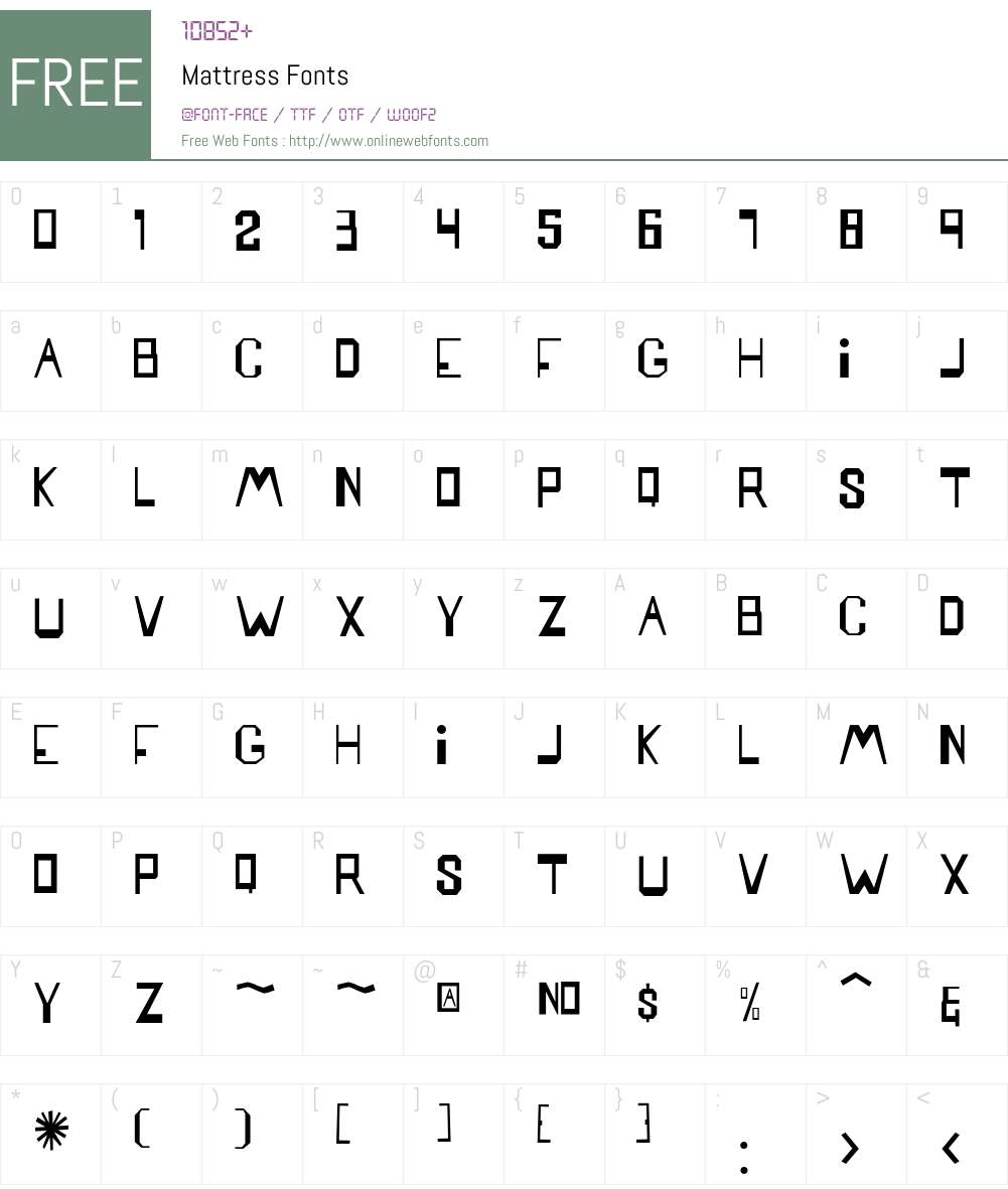 Mattress Font Screenshots
