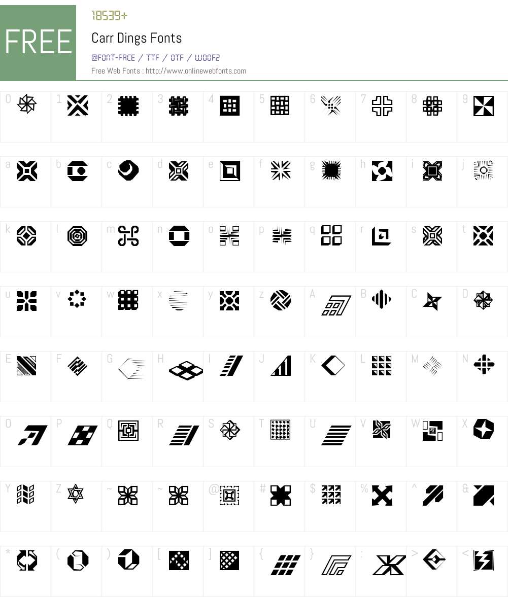 Carr Dings Font Screenshots