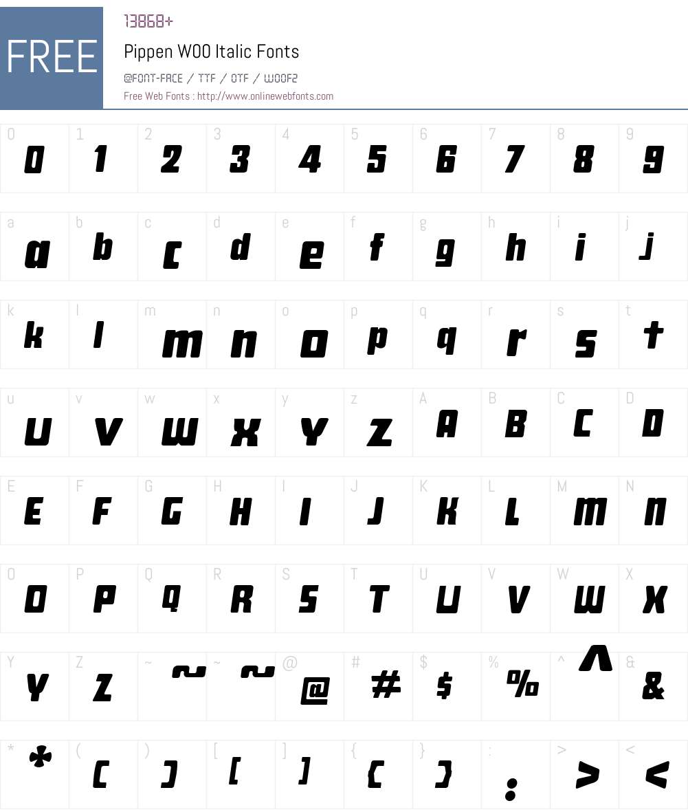 Pippen Font Screenshots