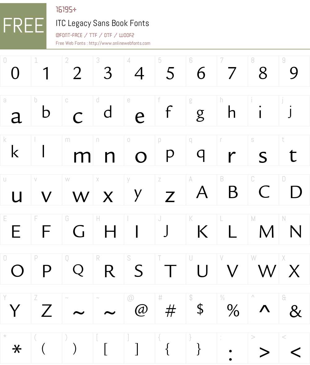 ITC Legacy Sans Font Screenshots