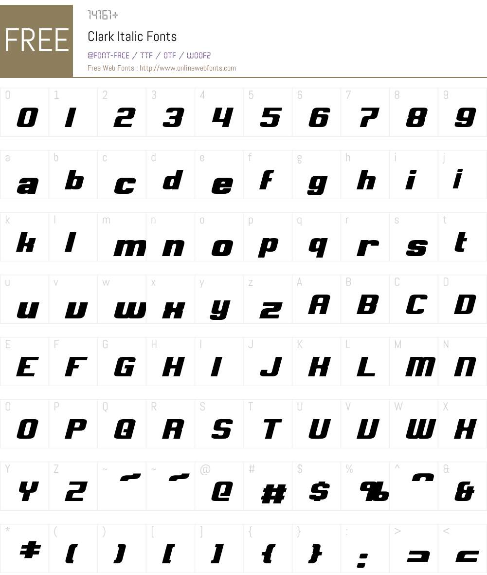 Clark Font Screenshots