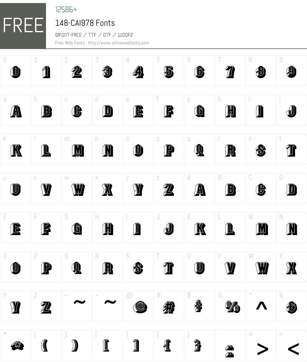 148-CAI978 Font Screenshots