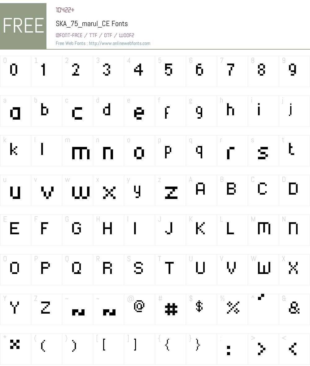 SKA_75_marul_CE Font Screenshots