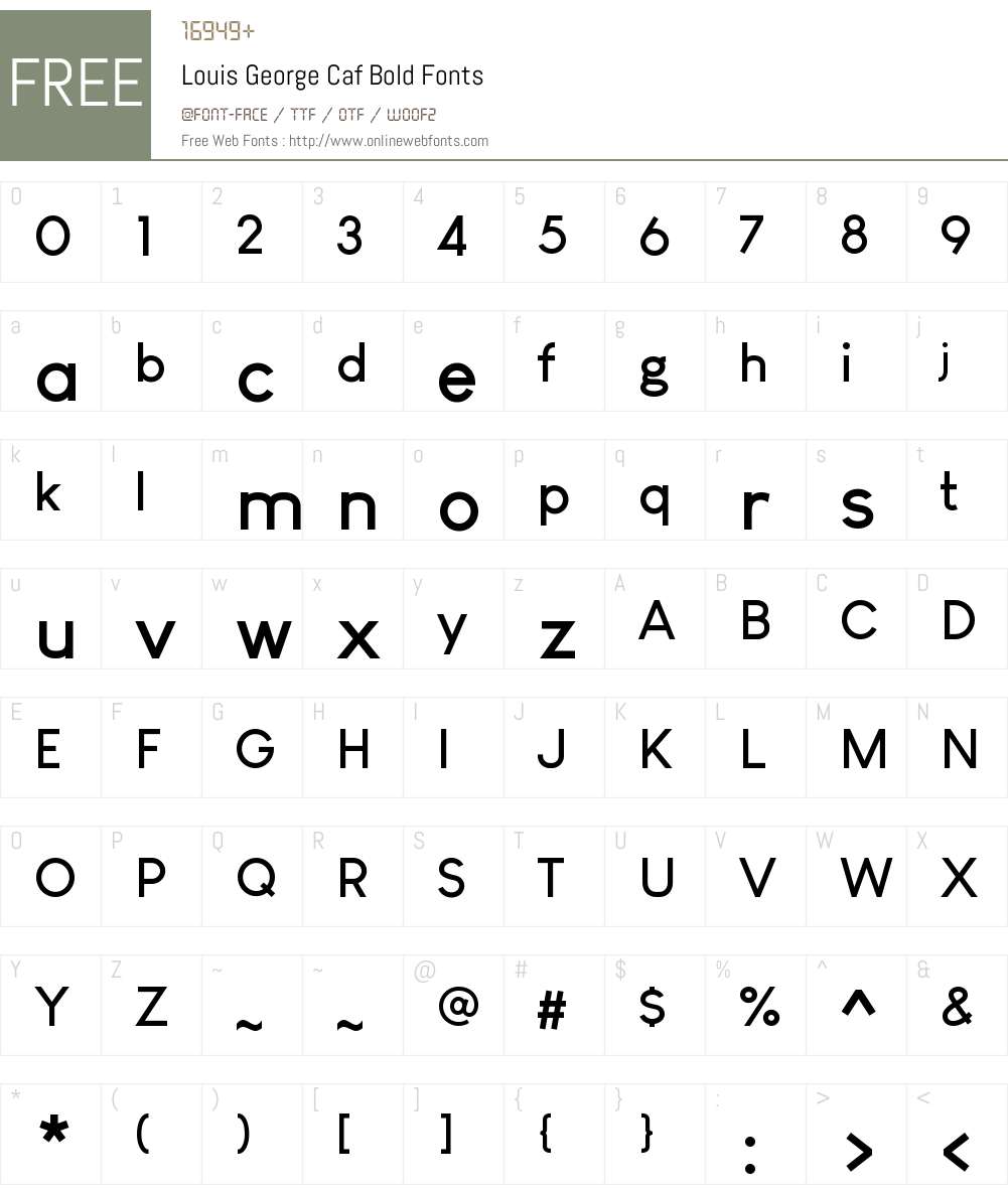 Louis George Caf Font Screenshots