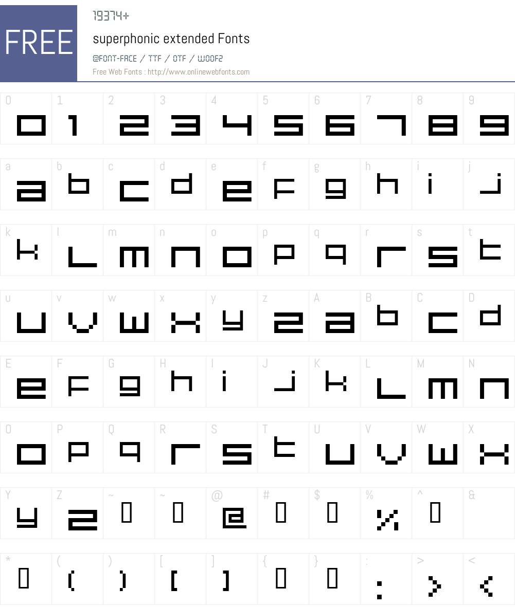 superphonic Font Screenshots