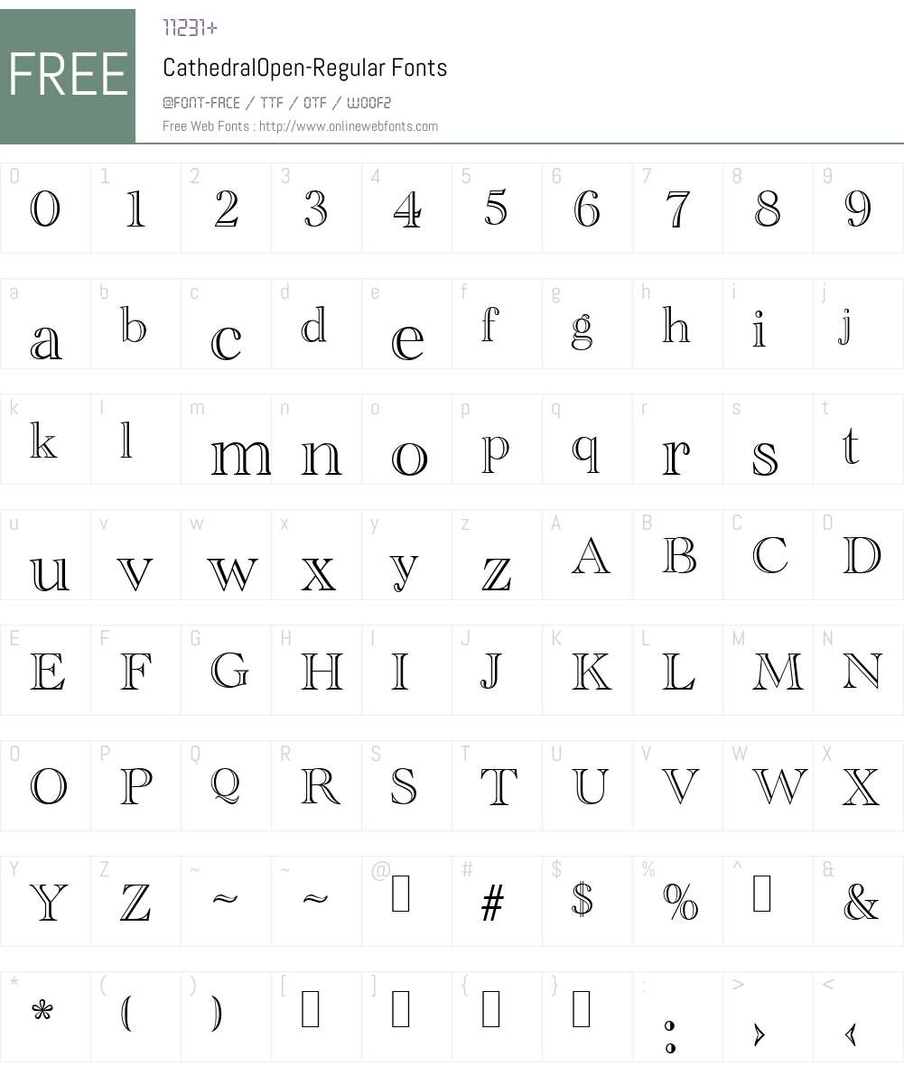 CathedralOpen Font Screenshots