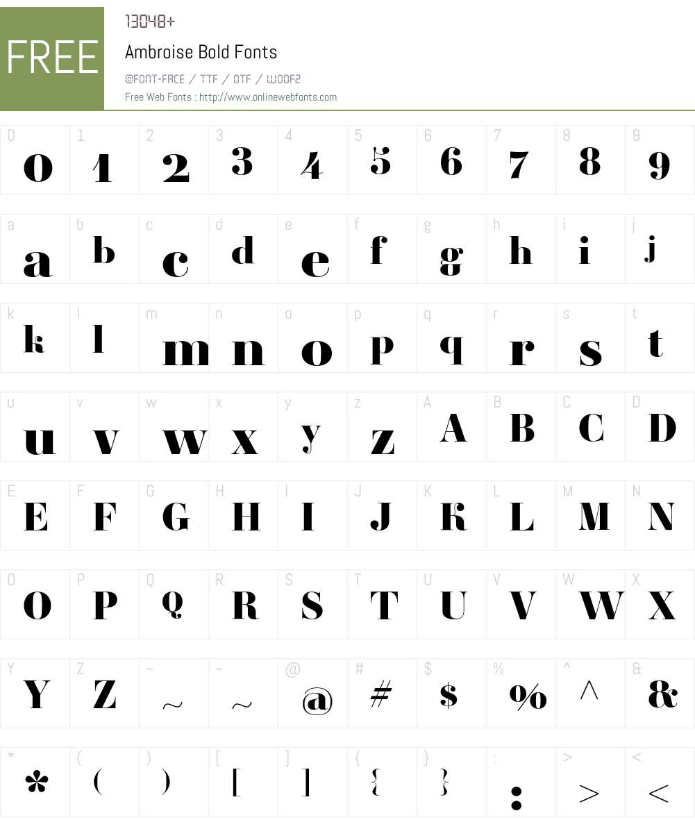 Ambroise Font Screenshots