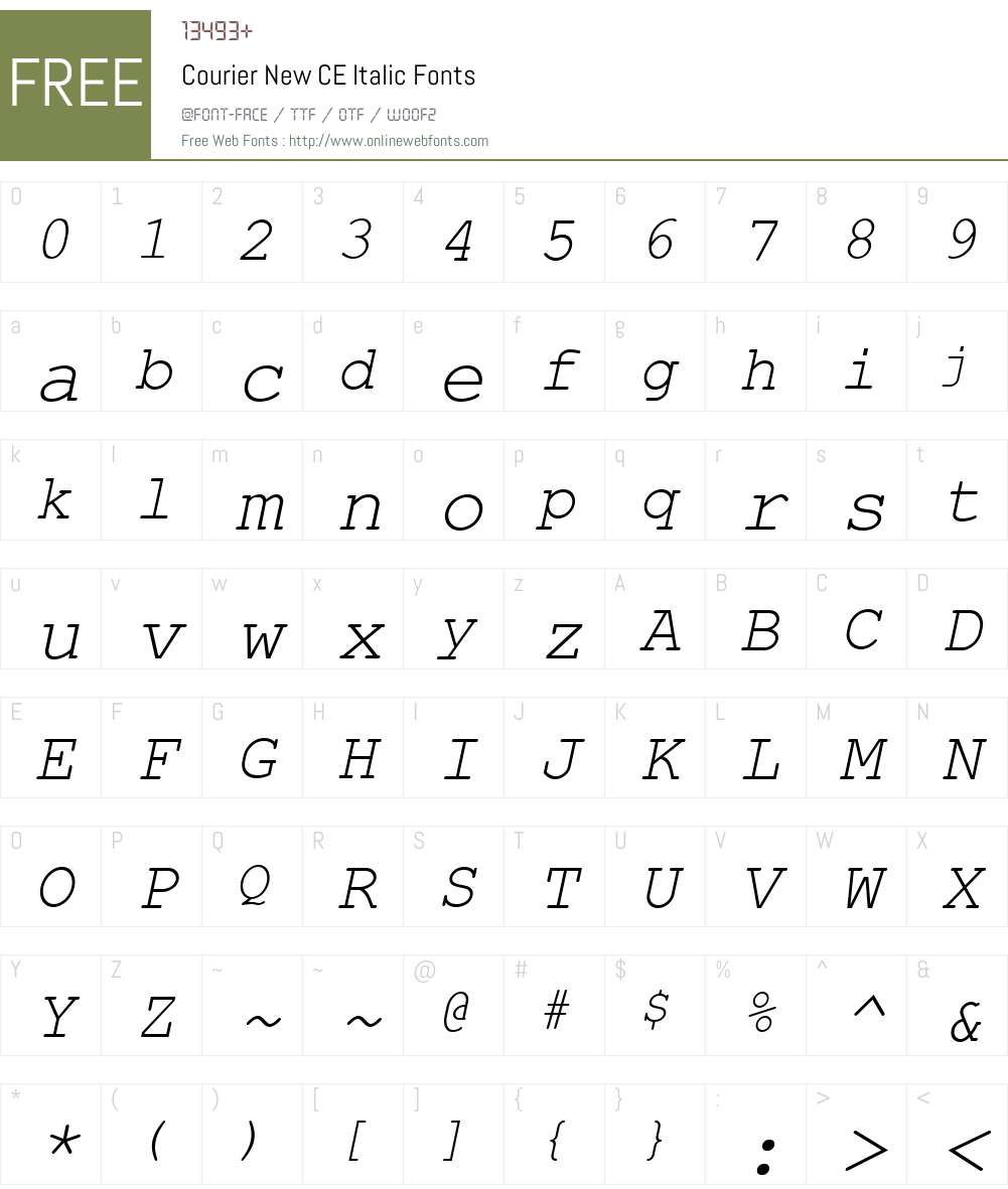 Courier New CE Font Screenshots