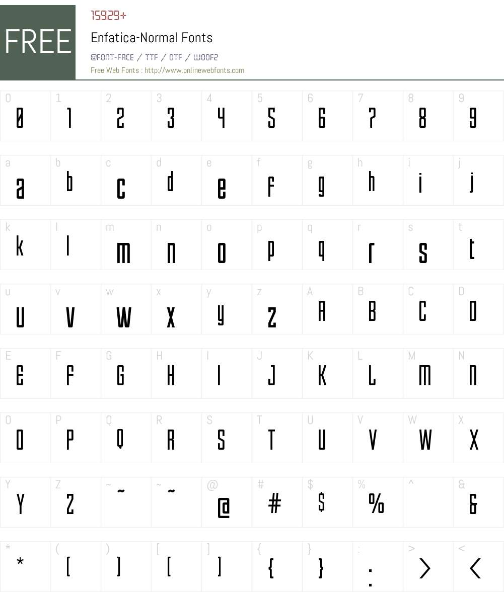 Enfatica Font Screenshots