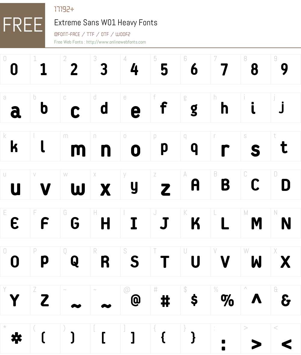 ExtremeSansW01-Heavy Font Screenshots